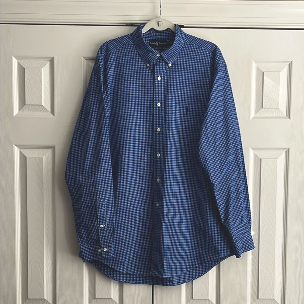 Ralph Lauren Size 17 XL Classic Fit Long Sleeve Shirt button down collar